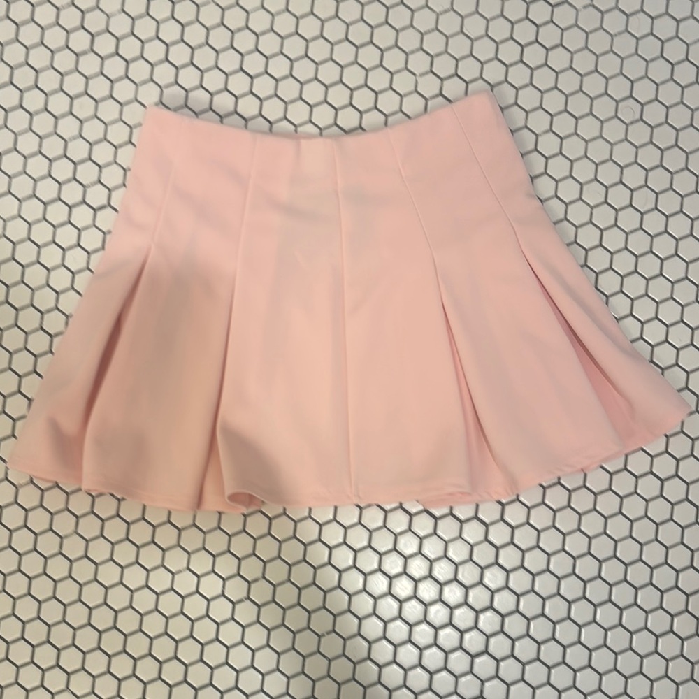 Pleated Pink Women's Skater Skirt